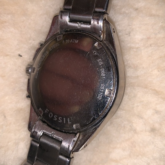 Fossil Ladies Watch Crystals Stainless Steel Bracelet Date Dials 10atm - Picture 5 of 5